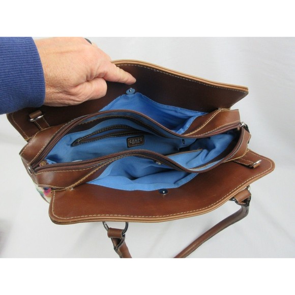 Purse Shoulder Bag Chaps By Ralph Lauren Floral Purse Handbag - Picture 9 of 9